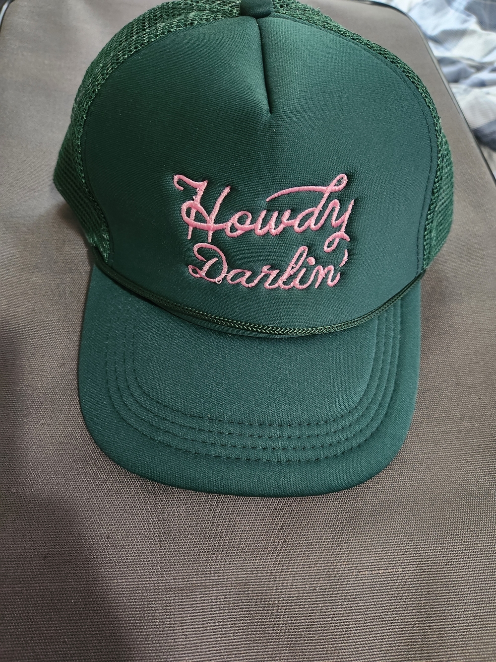 "Howdy Darlin" Green Trucker Hat